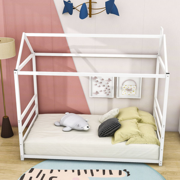 Gracie Oaks Lucjana Twin Size Metal House Bed Wayfair